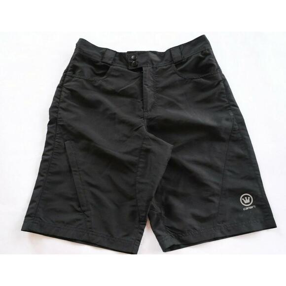 Canari Mens Polyester Solid Black Cycling Activewear Shorts Medium - Picture 1 of 7